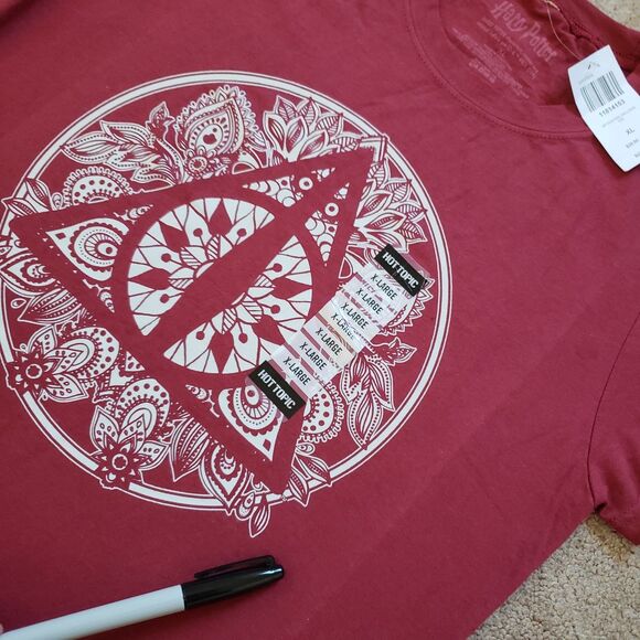 Harry Potter Seven Times Six The Deathly Hallows Women's Graphic T-Shirt XL - Picture 7 of 7